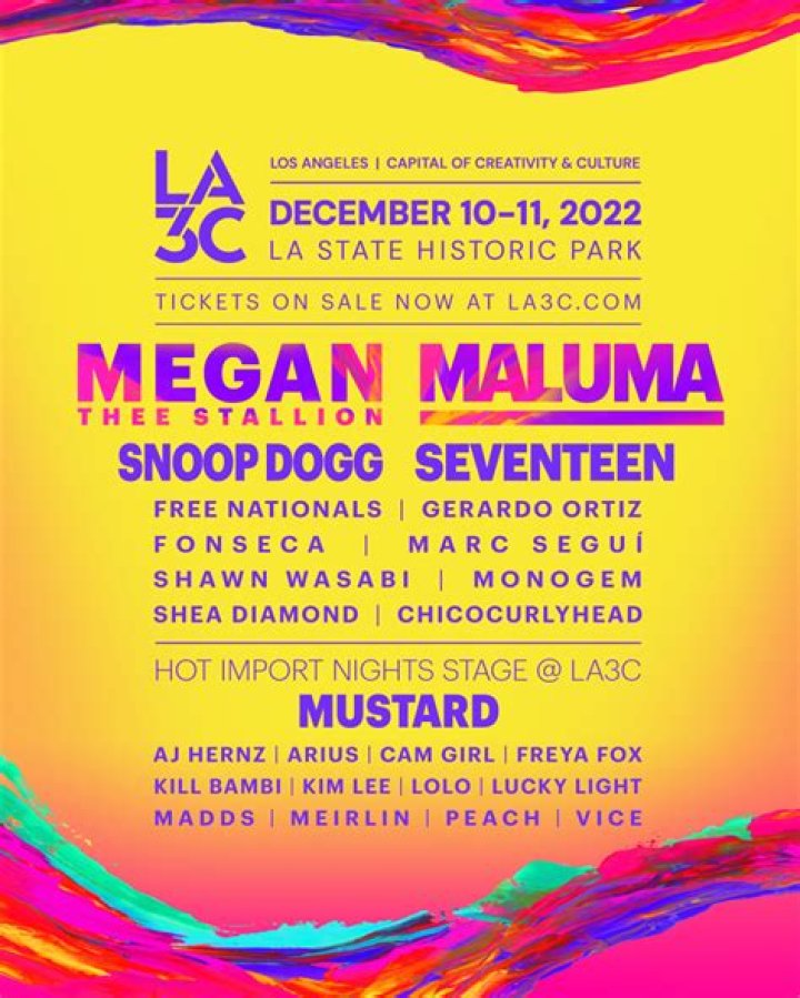 Megan Thee Stallion and Maluma Headline the Inaugural Los Angeles The Capital of Culture and Creativity (LA3C) Festival